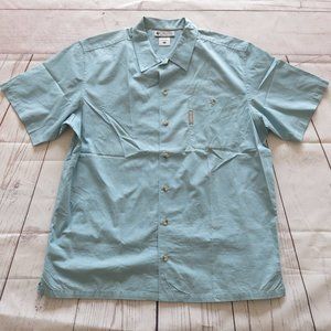 Columbia Men's 100% Cotton Button Down Casual Short Sleeve - Size Large